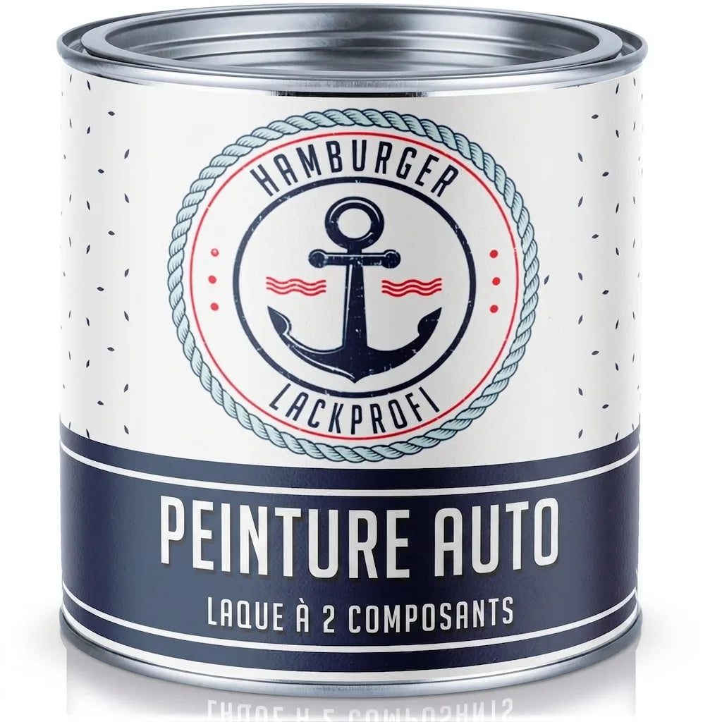Peinture auto 2K Hamburger Lack-Profi, pot blanc et bleu marine avec ancre, laque à 2 composants