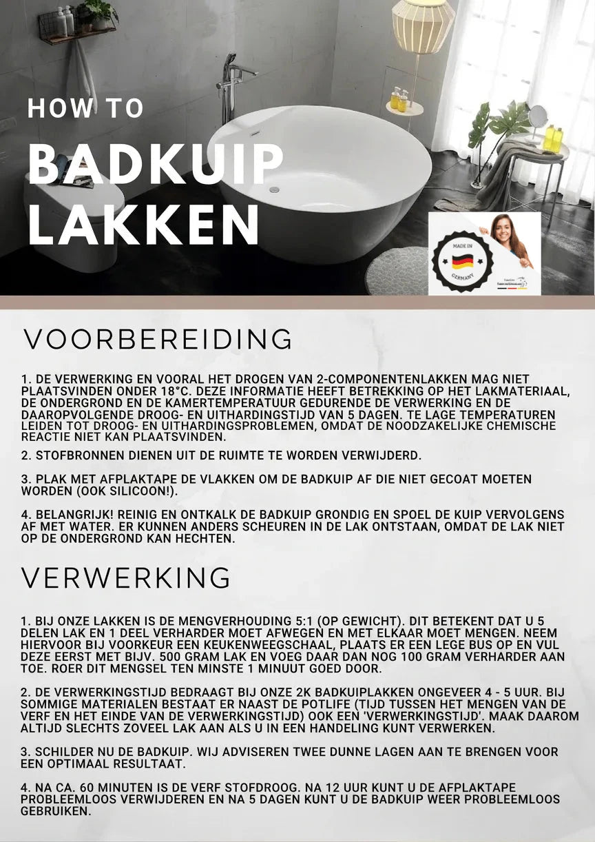 FARBENLÖWE Badkuiplak - hypermoderne 2K lak