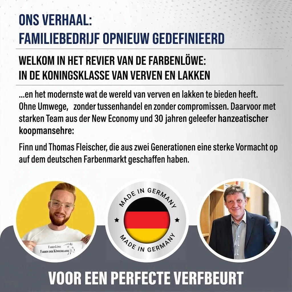 Familiebedrijf Farbenlöwe, met Finn en Thomas Fleischer, herdefinieert verf en lak van Duitse kwaliteit.