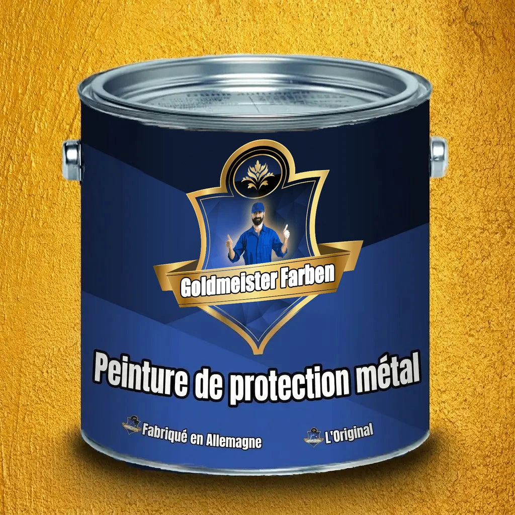 Pot bleu de peinture antirouille pour métal Goldmeister Farben, mention Fabriqué en Allemagne