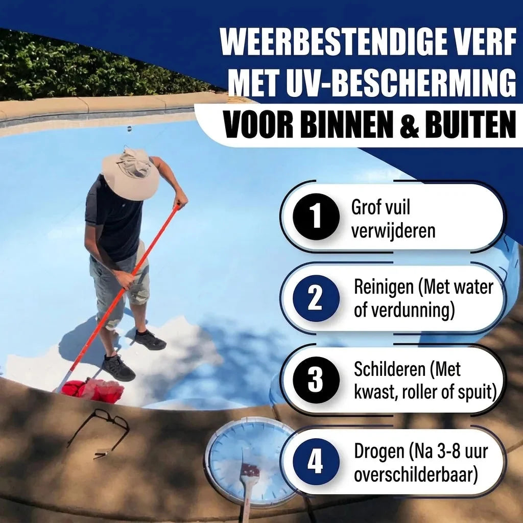 Zwembadverf / Poolverf alles-in-één-set (X500) – Inhoud van de set (4)