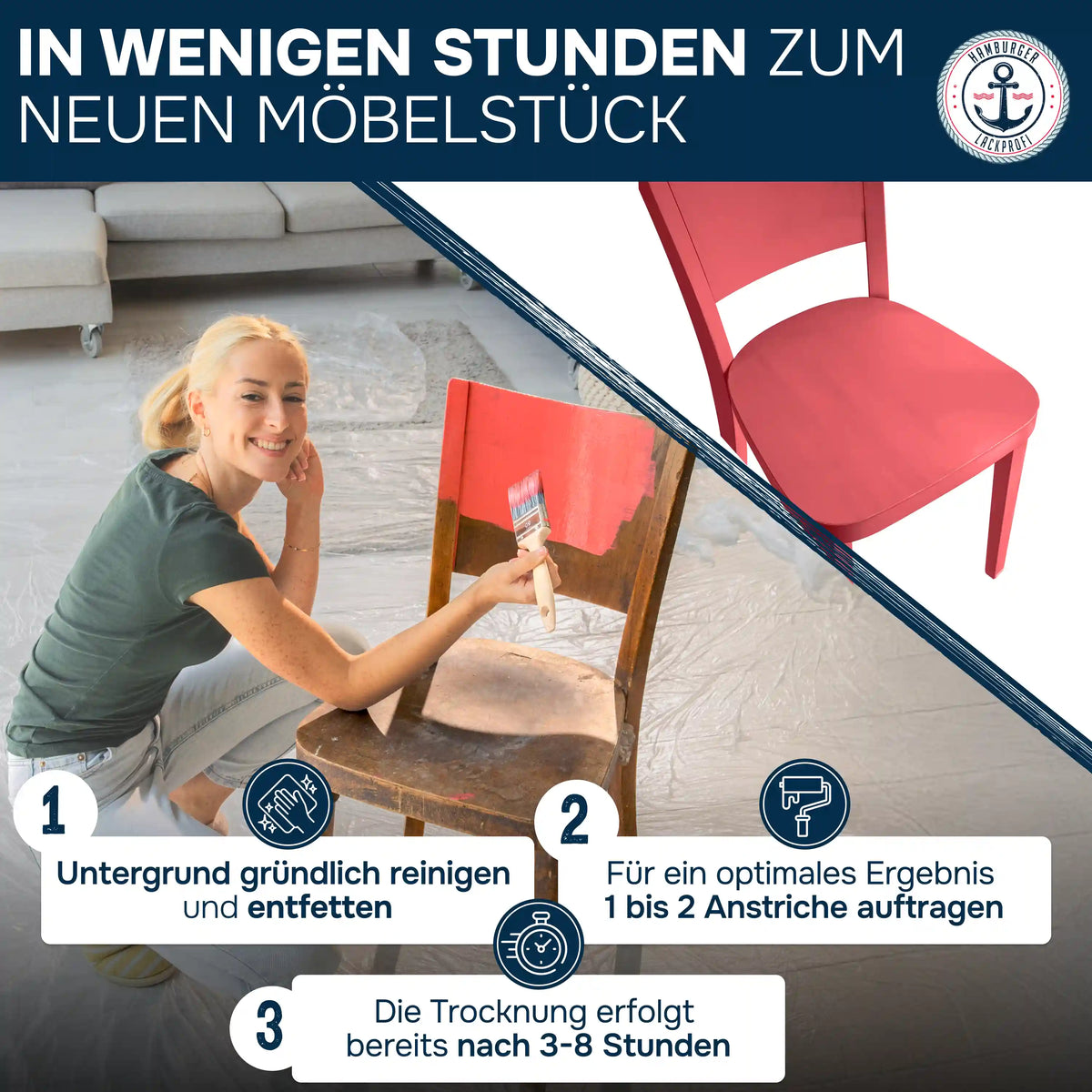 Hamburger Lack-Profi meubelverf zonder schuren - meubellak Hamburger Lack-Profi